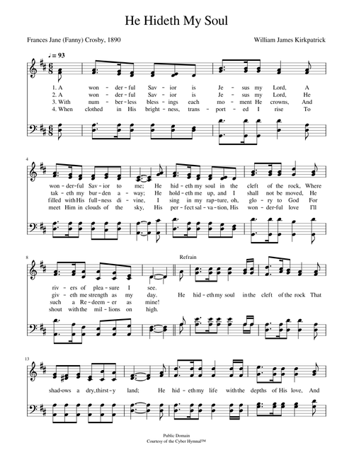 He hideth my soul - William J. Kirkpatrick