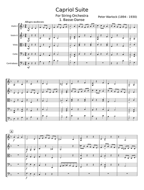 Capriol Suite - Peter Warlock