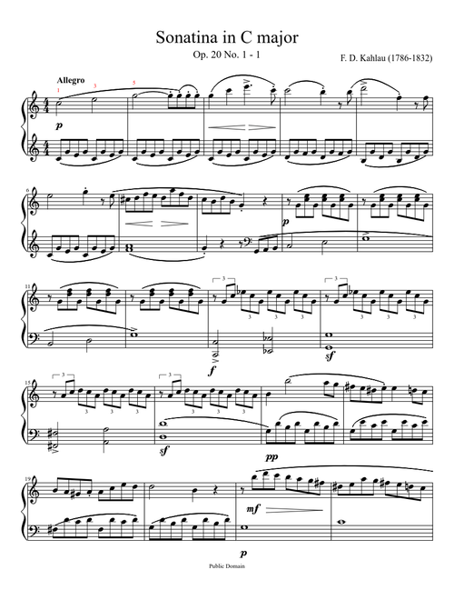 Kuhlau - Sonatina in C major