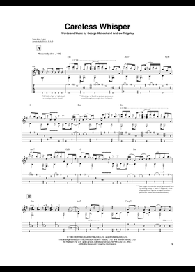 Play Official version of Careless whisper Sheet Music by Seether