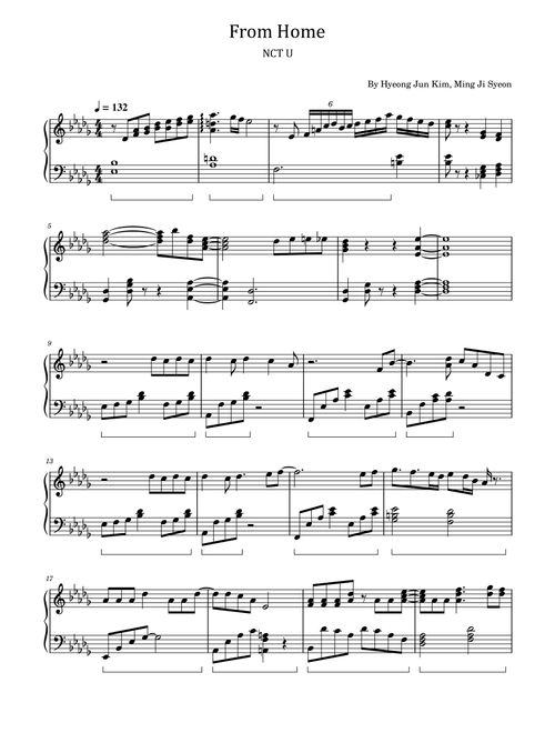 From Home (Arr. poon) - Nct U (Piano Solo)