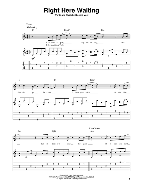 Right Here Waiting - Richard Marx (Solo Guitar)