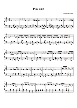 Play Date - Melanie Martinez Sheet Music for Piano (Solo) easy ...