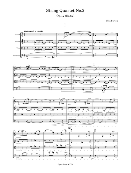 String Quartet No.2, Sz.67 – Béla Bartók