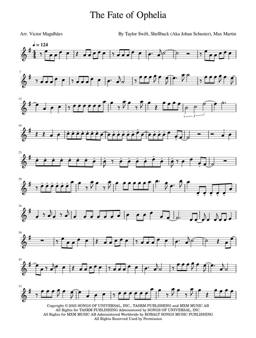 The Fate Of Ophelia (Arr. Victor Magalhães) - Taylor Swift (Trumpet Solo)