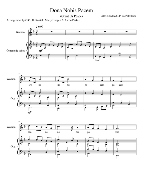 Dona Nobis Pacem - Palestrina Soprano