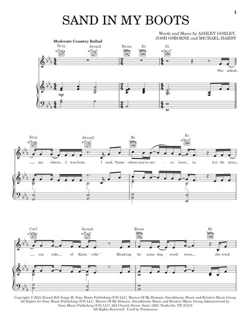 Sand In My Boots - Morgan Wallen (Piano-Vocal-Guitar)