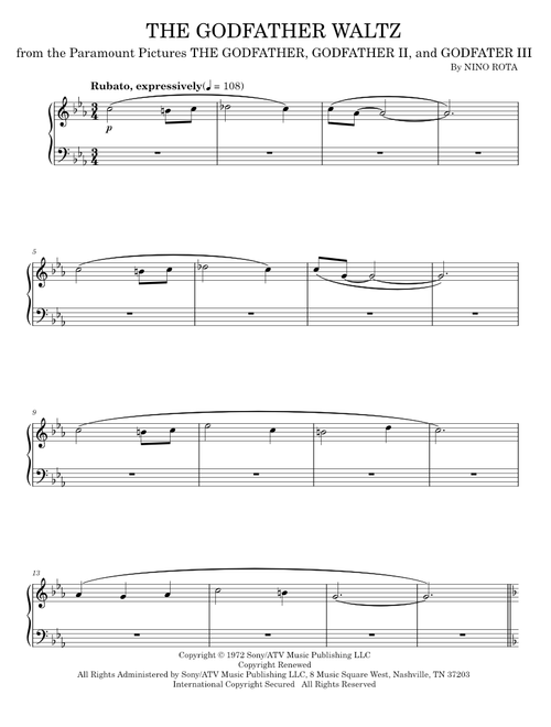 The Godfather Waltz - Nino Rota (Piano Solo)