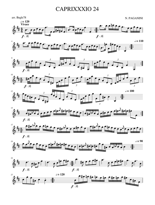 Capriccio N°24 – Niccolò Paganini