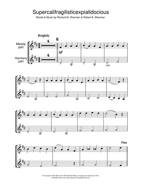 Supercalifragilisticexpialidocious (from Mary Poppins) - Julie Andrews (Clarinet Solo)