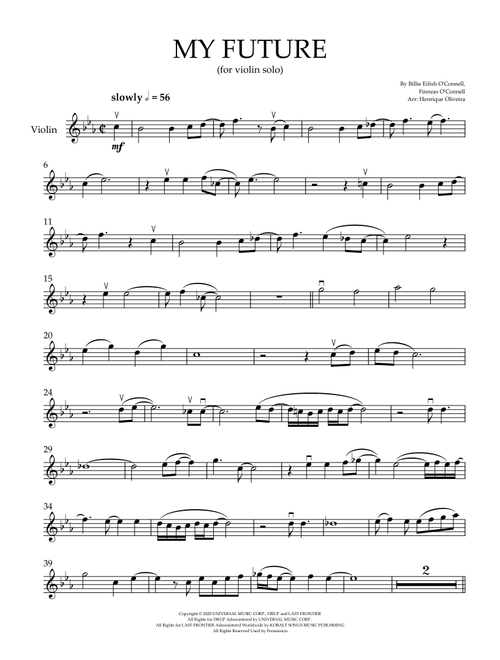 My Future (Arr. Henrique Oliveira) - Billie Eilish (Violin Solo)