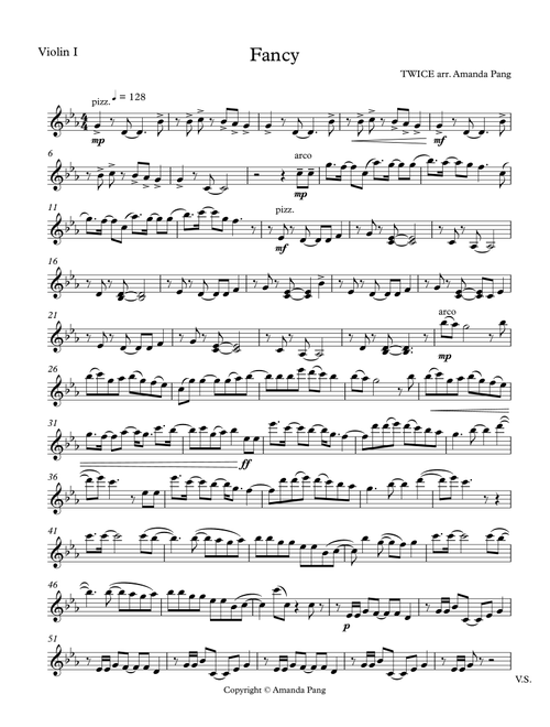 Fancy (Arr. Amanda Pang) - Twice (String Quartet)