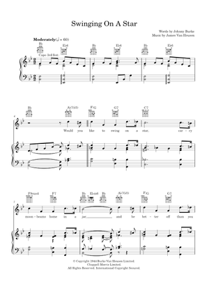 Play Official version of Swinging On A Star [lead sheet] Sheet