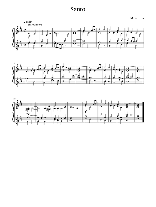 Santo – Marco Frisina - Arranged by G. M. Morgese