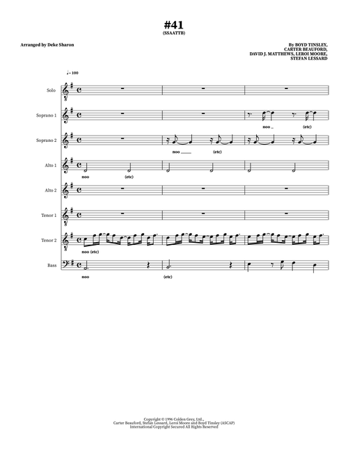 #41 (Arr. Deke Sharon) - Dave Matthews Band (Choral)