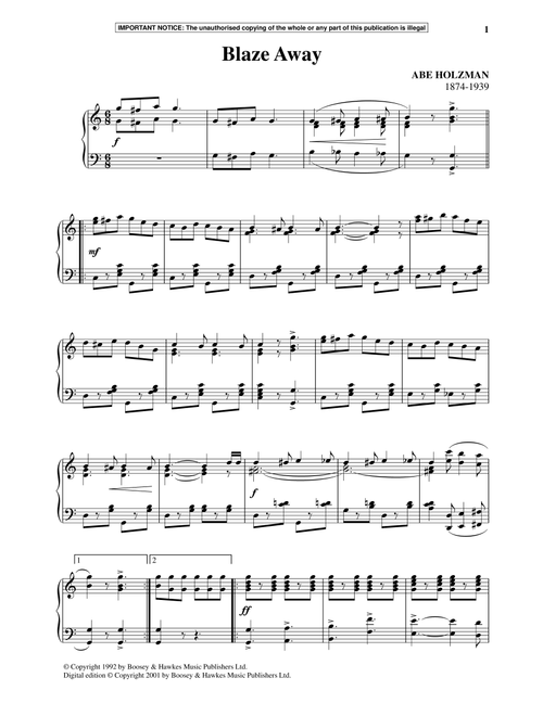 Blaze Away - Abe Holzman (Piano Solo)