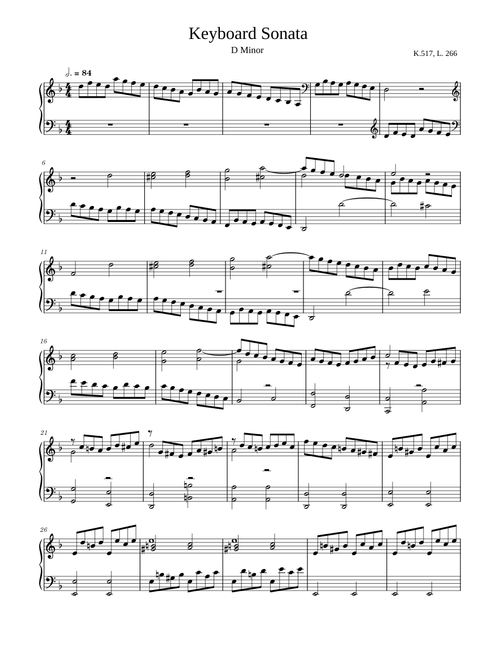 Keyboard Sonata in D minor, K.517 – Domenico Scarlatti