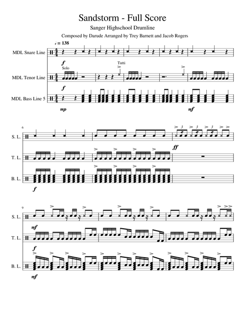 Sandstorm - Full Score