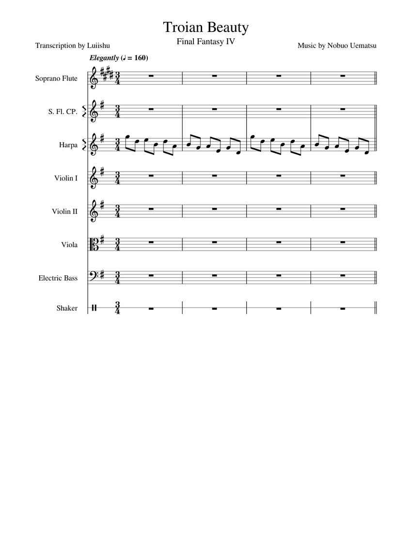Final fantasy iv victory fanfare - Nobuo Uematsu Sheet Music for