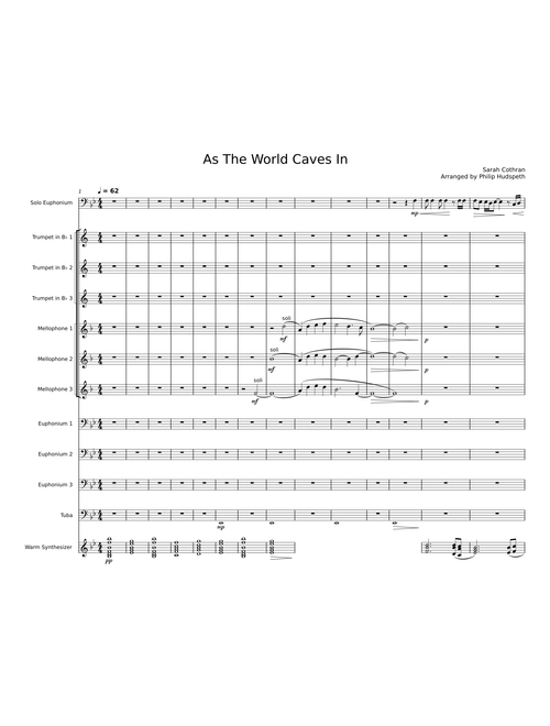 As The World Caves In - DCI Arrangement