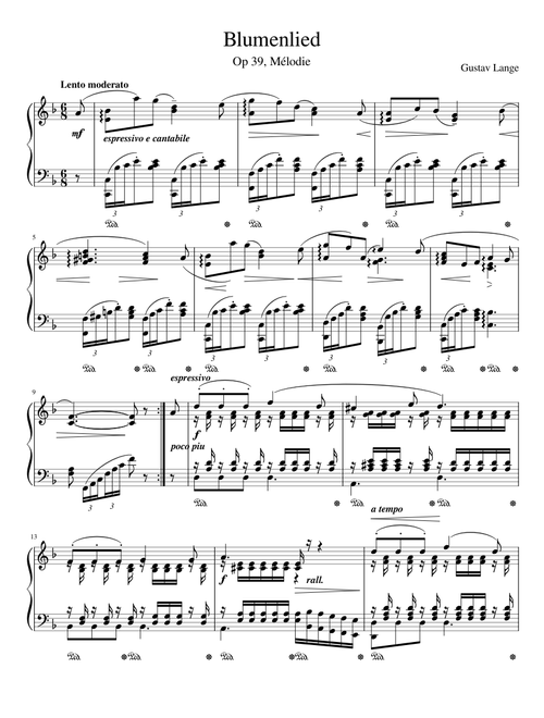 Blumenlied - Gustav Lange