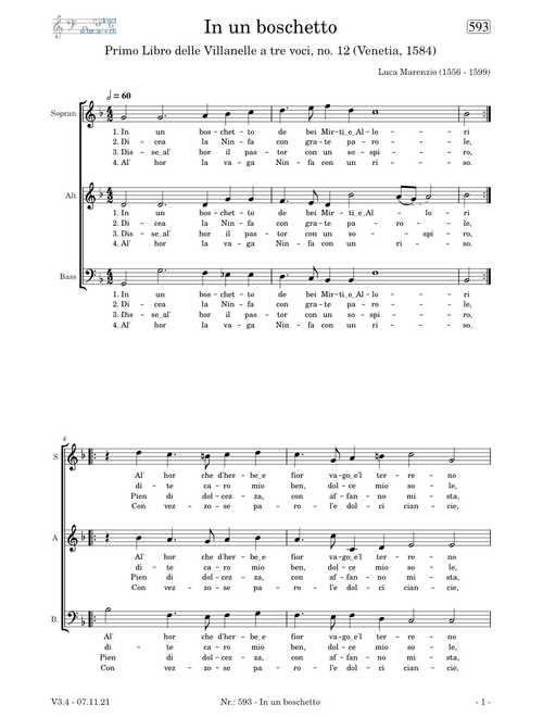 In un boschetto (Luca Marenzio)