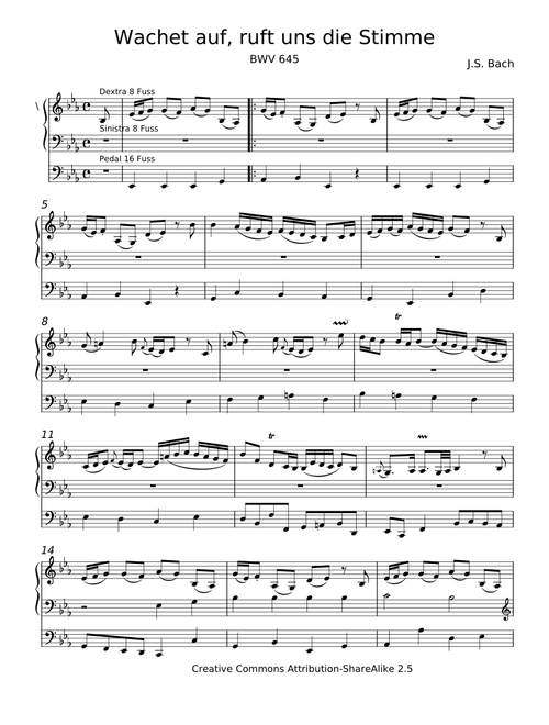 Wachet auf, ruft uns die Stimme, BWV 140 - Johann Sebastian Bach