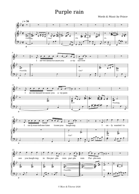 Free Purple Rain by Prince sheet music | Download PDF or print on