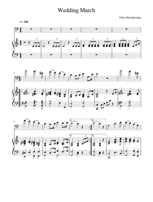 Wedding March ( Cello & Piano )