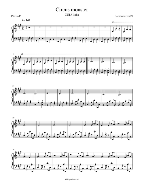 Circus Monster Piano Adaptation [CUL/Luka, CircusP]