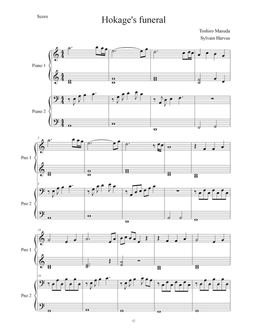 Hokage Funeral (Arr. Sylvain Harvus) - Toshio Masuda (Instrumental Duet)
