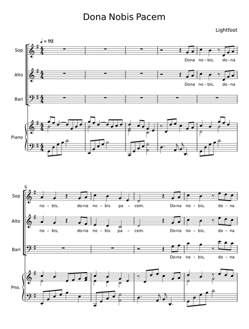 Dona Nobis Pacem - Mary Lynn Lightfoot