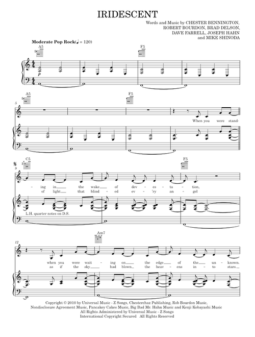 Iridescent - Linkin Park (Piano-Vocal-Guitar)