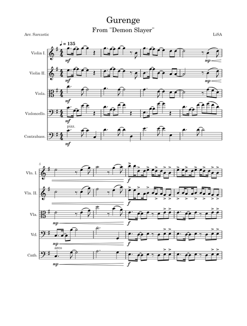 Gurenge – LiSA for String Orchestra