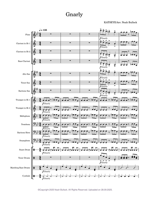 Gnarly – Katseye/Arr. Noah Bullock