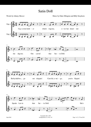 Play Official version of Satin doll Sheet Music by Duke Ellington