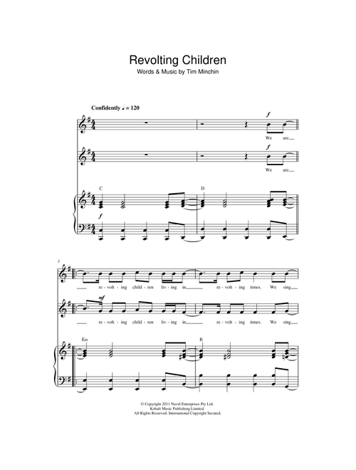 Revolting Children (from Matilda) - Tim Minchin (Choral)