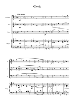 Gloria – Catholic Hymn LAUDATE DOMINM Sheet Music for Organ (Solo ...