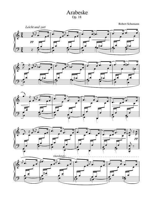 Arabeske, Op.18 – Robert Schumann