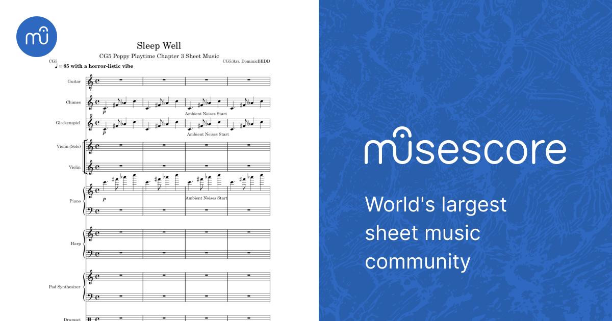Sleep Well – CG5 Sleep Well Sheet Music for Piano, Glockenspiel, Violin ...