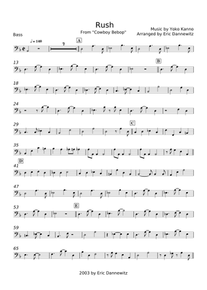 Rush – Yoko Kanno Arr. for Combo Sheet Music with Chords for Piano
