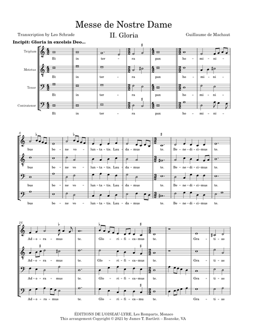 Messe de Nostre Dame - Gloria
