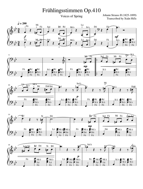 Frühlingsstimmen, Op.410 – Johann Strauss Jr.