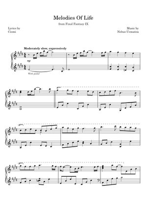 Final Fantasy IX - Melodies of Life Sheet Music for Piano (Solo