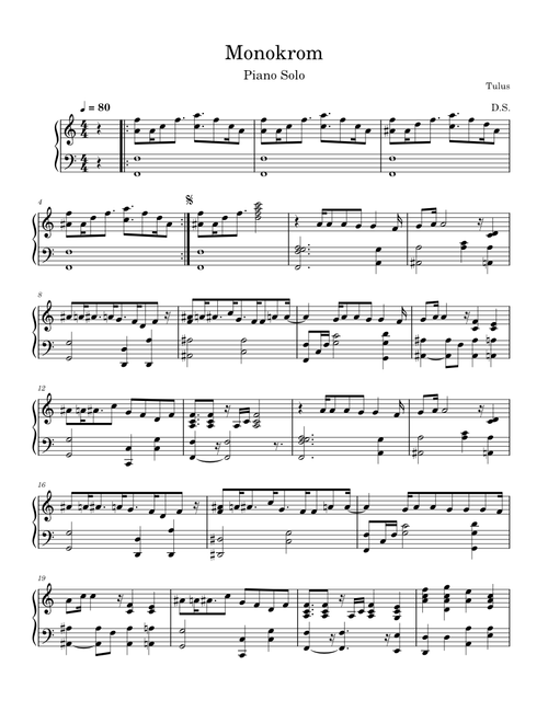 Monokrom – Tulus (Indonesia)