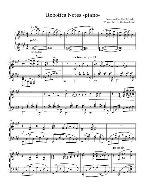 Robotics Notes -piano-
