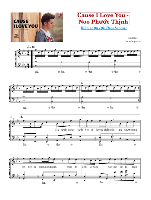 Cause i love you – Noo Phuoc Thinh [Arr.SemionHieu]