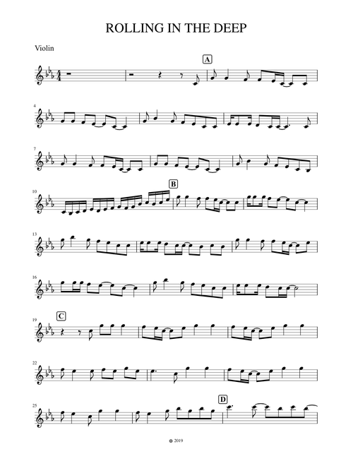 ROLLING IN THE DEEP Violin cover