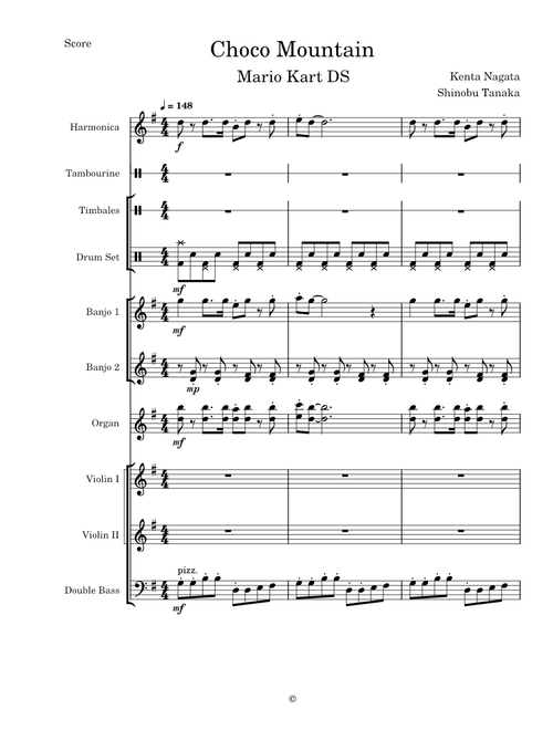 Choco Mountain (Mario Kart DS) - Transcribed Score