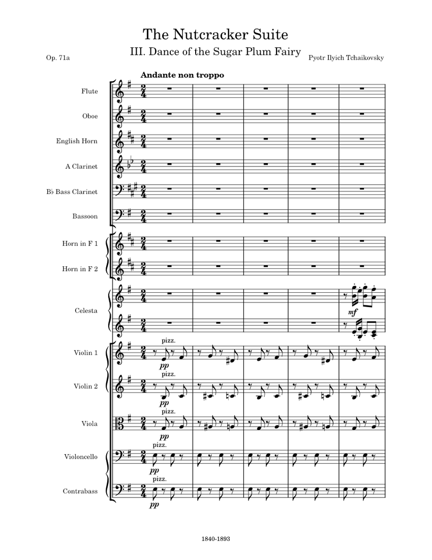 Dance of the Sugar Plum Fairy (The Nutcracker Suite) Pyotr Ilyich